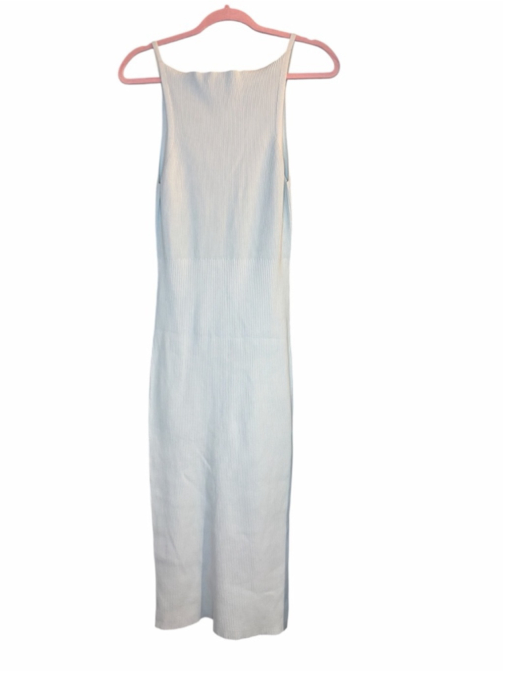 Reformation Dahlia Sweater Dress Women’s Medium Blue Ribbed Midi Dress - Picture 4 of 8